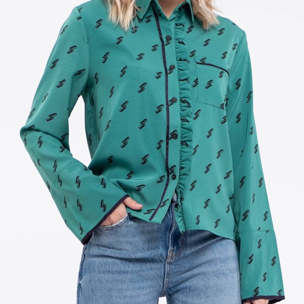 Green and Black Bouse